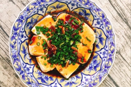 Đậu hủ hấp xì dầu Đậu hủ hấp xì dầu