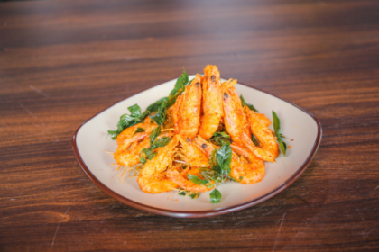 Tôm rang lá chanh Tôm rang lá chanh